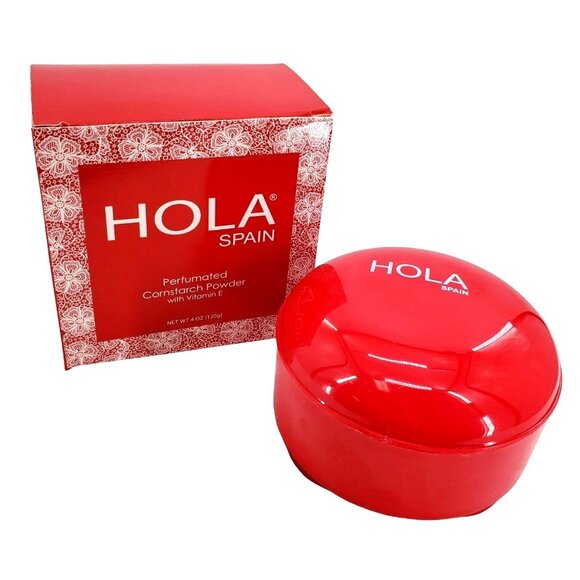 Hola Spain Petal Perfumed Dusting Powder Large 4oz Hard Tub with Dusting Puff - Picture 9 of 15
